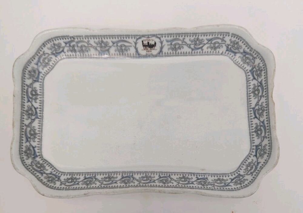 New York Central Railroad Buffalo China Dewitt Clinton Pattern Relish Tray 8.5"